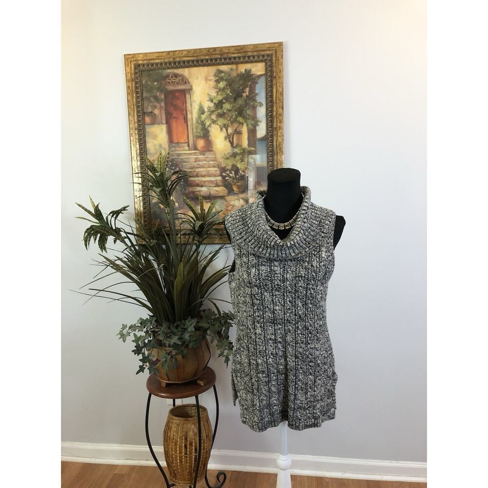 Artisan NY Women Sweater Crew Neck Sleeveless Medium Pullover Y2K‎ Grunge Kurt